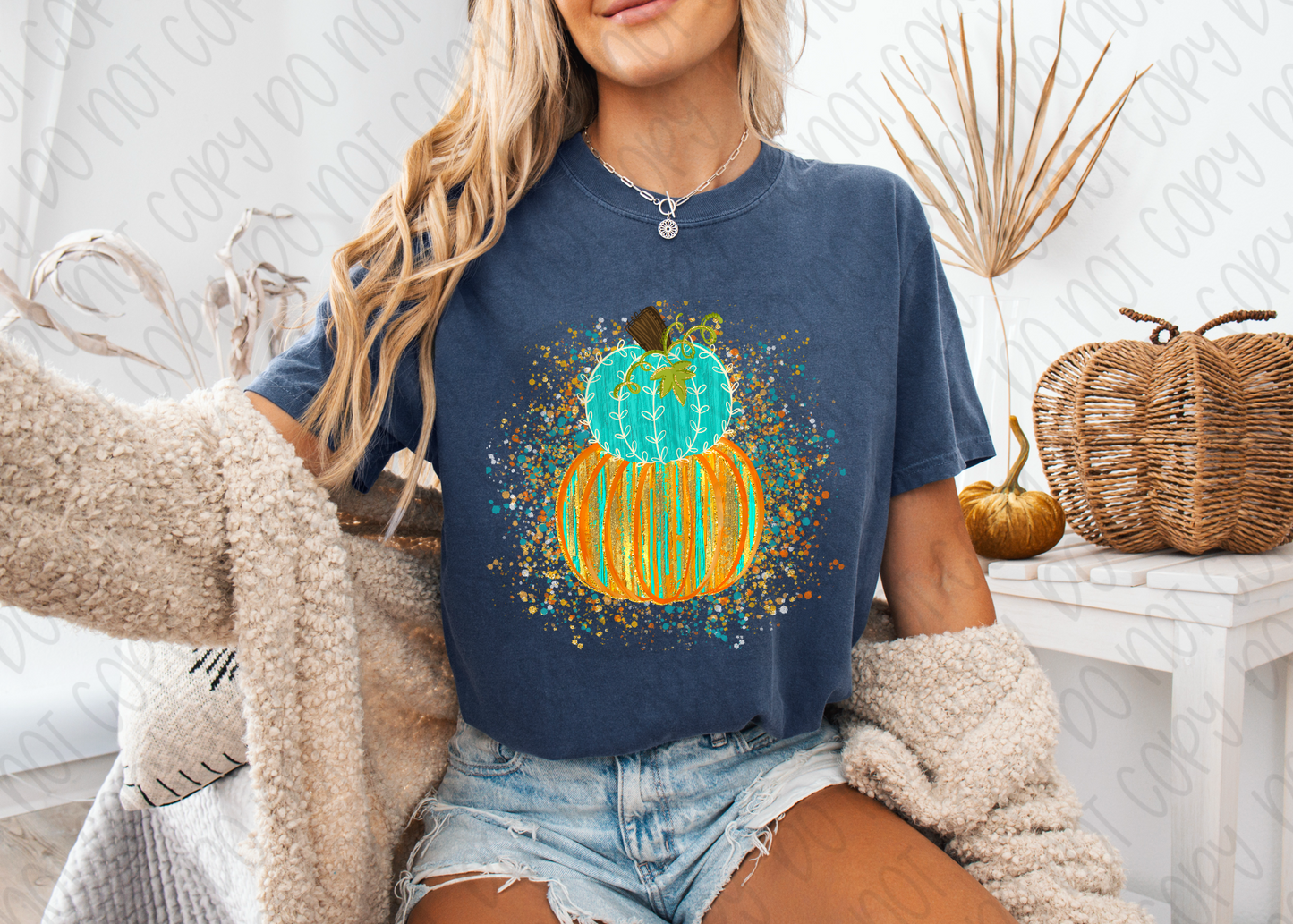 Double Paint Splatter Pumpkin