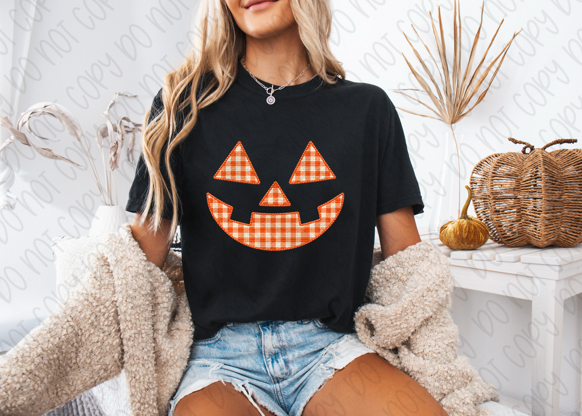Buffalo Plaid Jack-O-Lantern