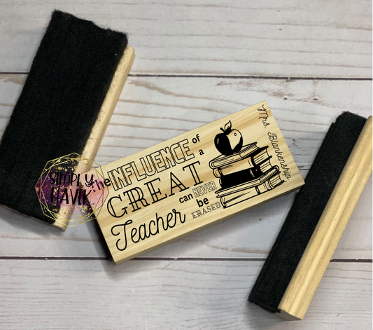 Personalized dry marker eraser