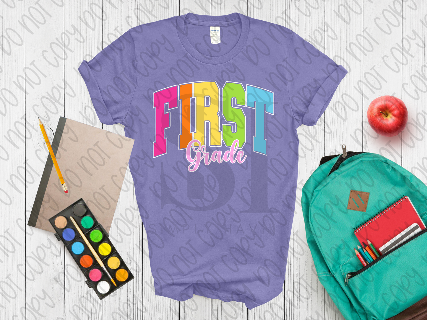 Neon Block Letter Grade