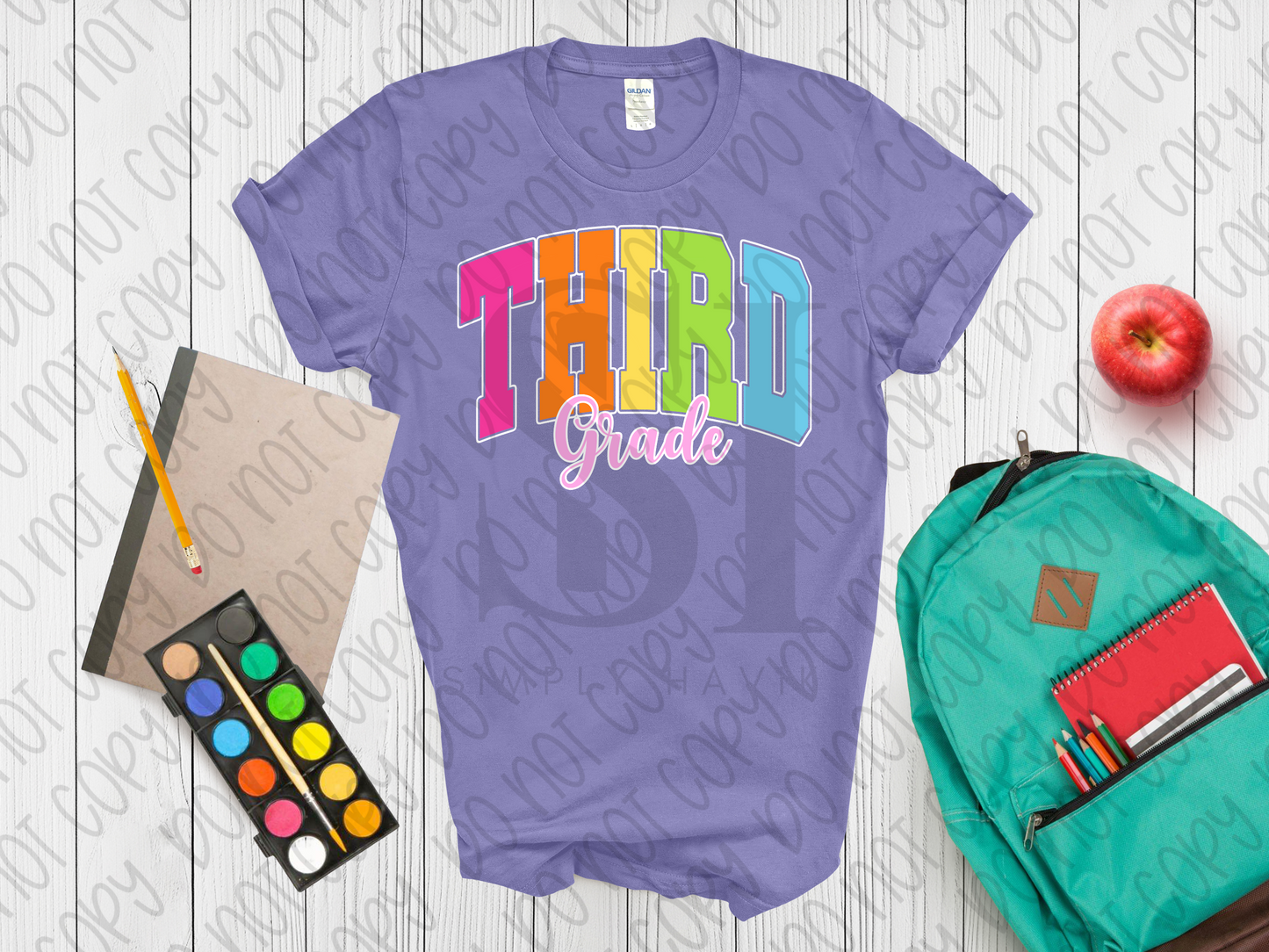 Neon Block Letter Grade