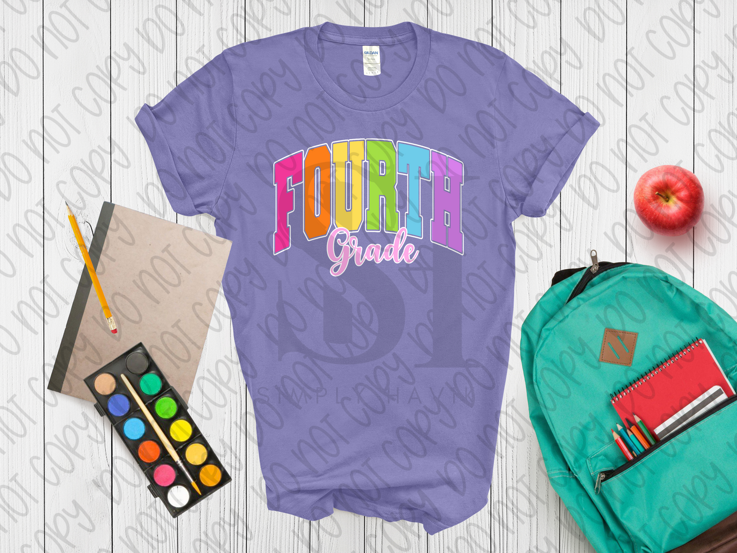 Neon Block Letter Grade