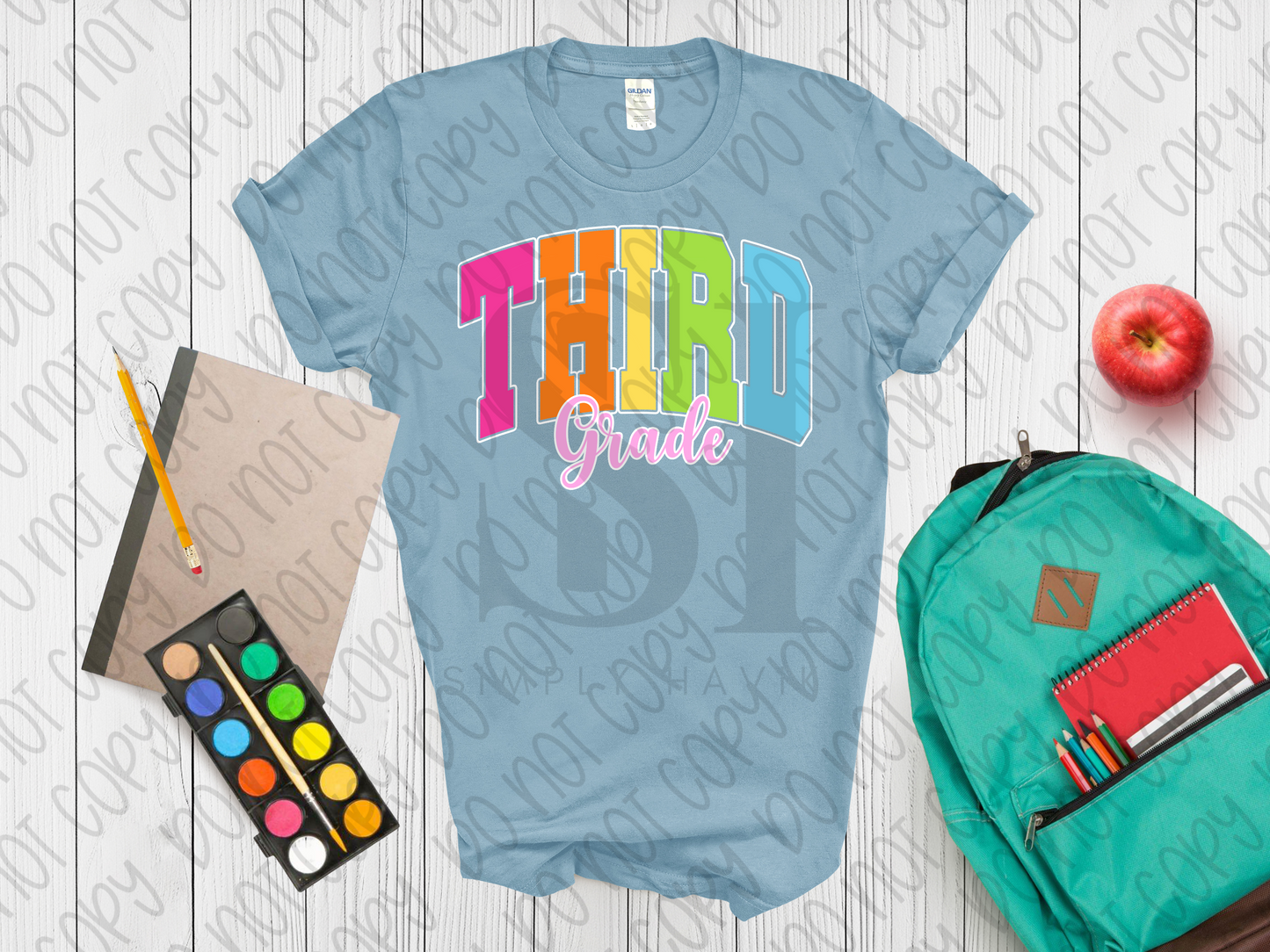 Neon Block Letter Grade