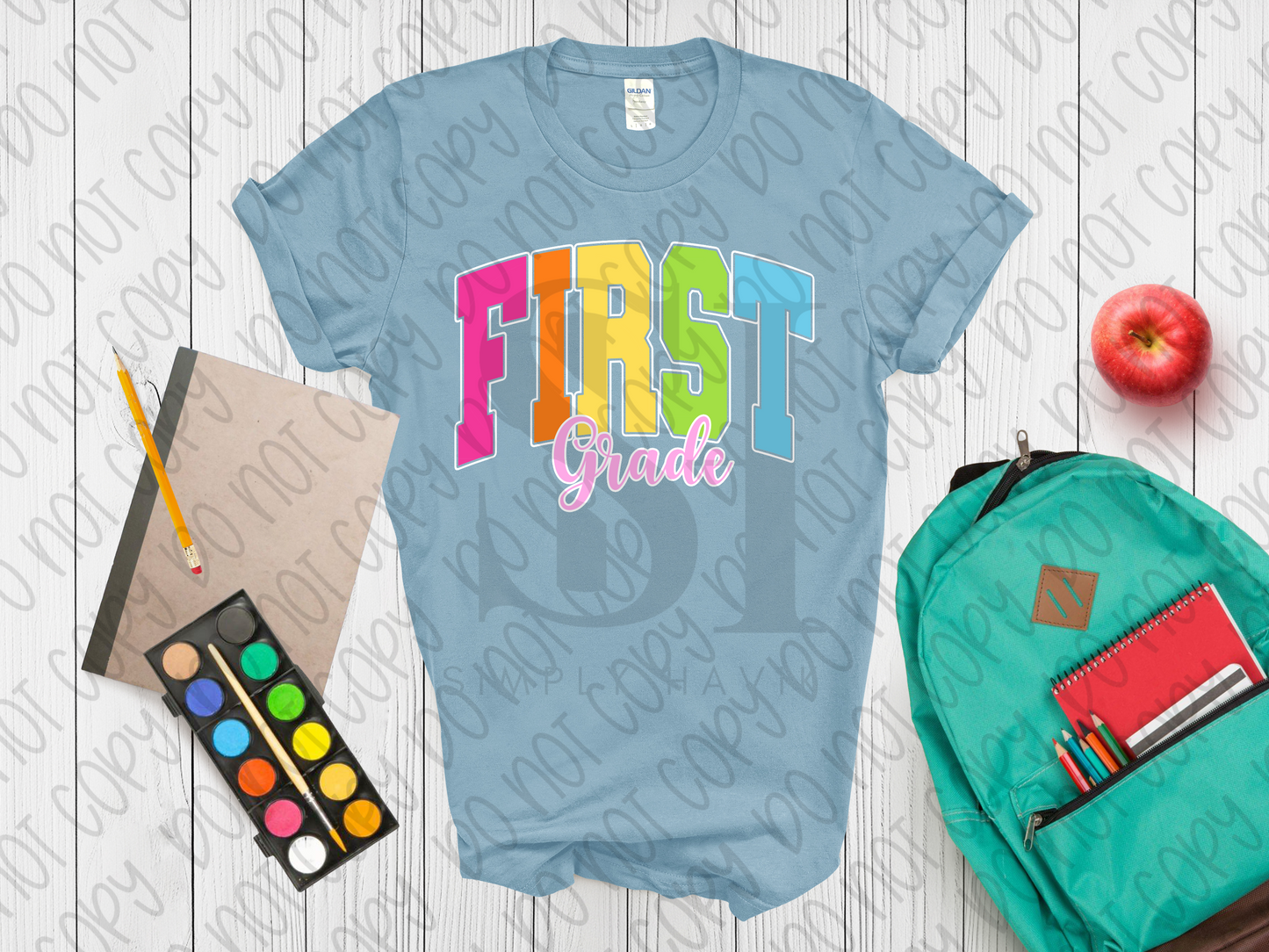Neon Block Letter Grade