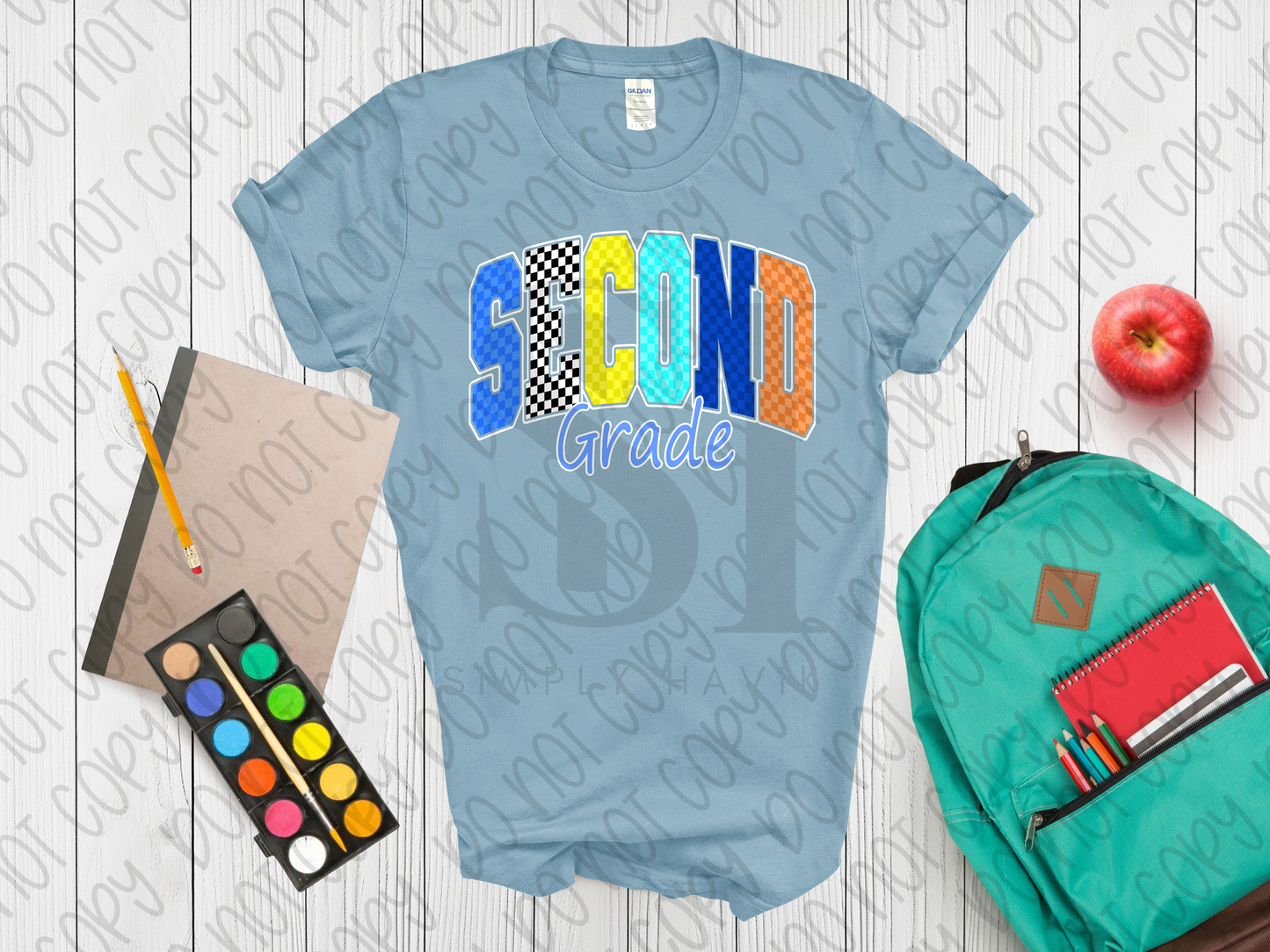 Checkered Block Letter Grade