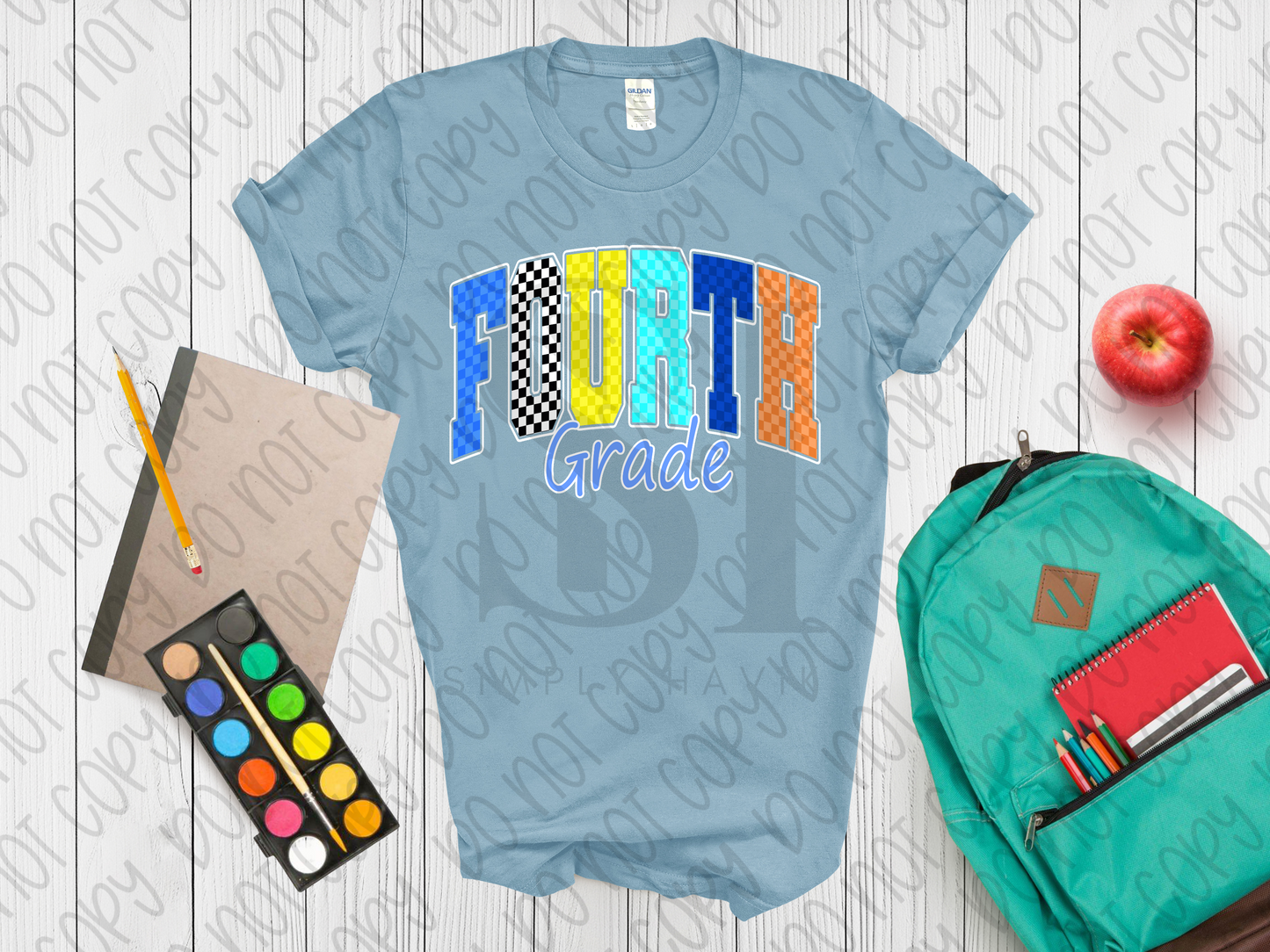 Checkered Block Letter Grade