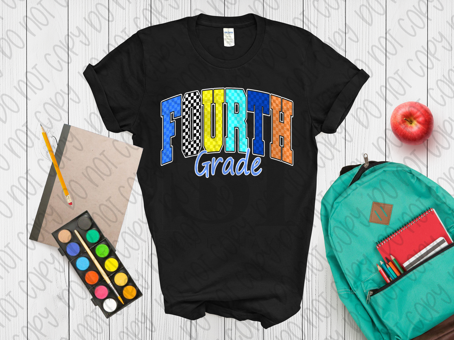 Checkered Block Letter Grade