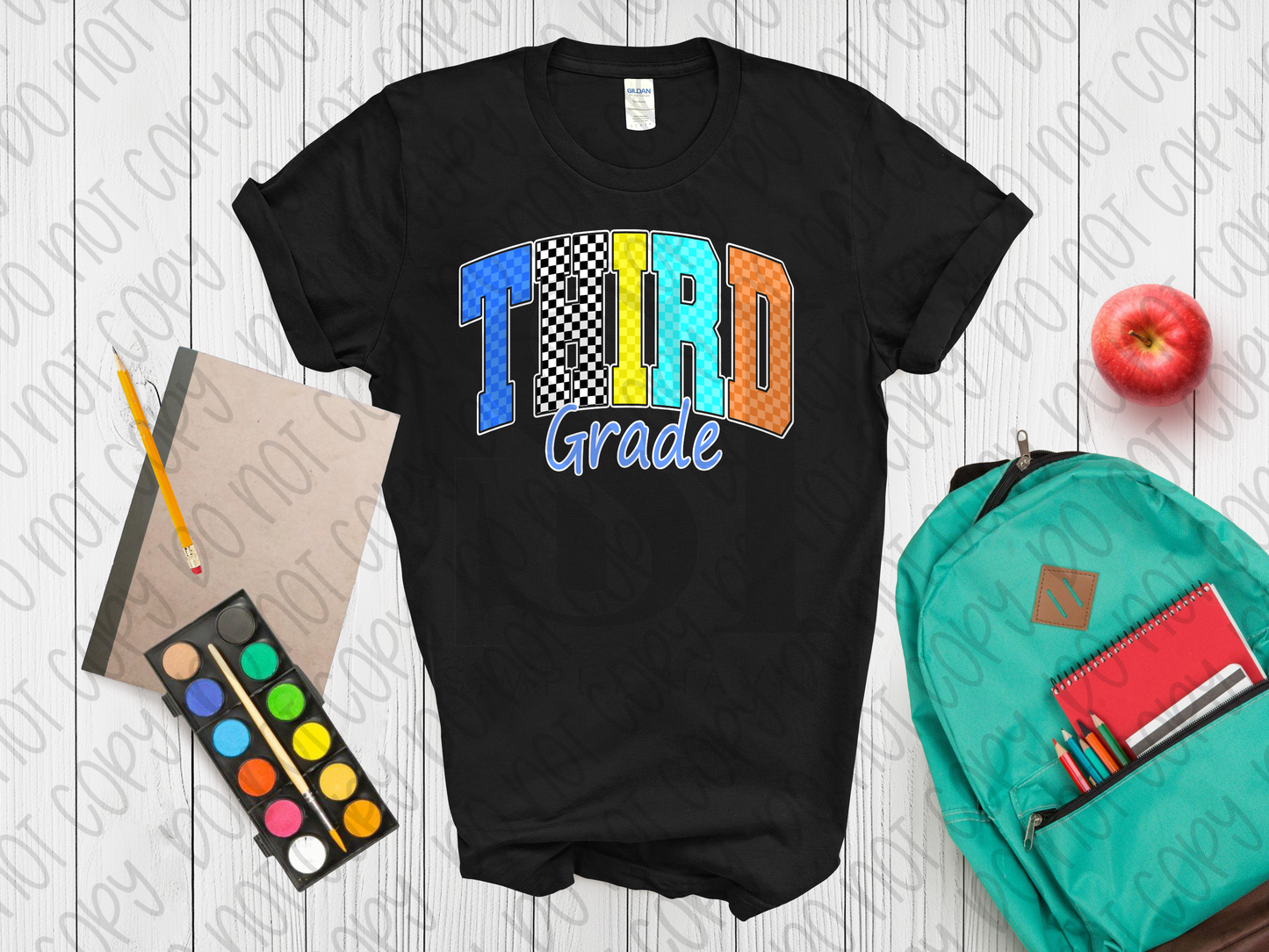 Checkered Block Letter Grade