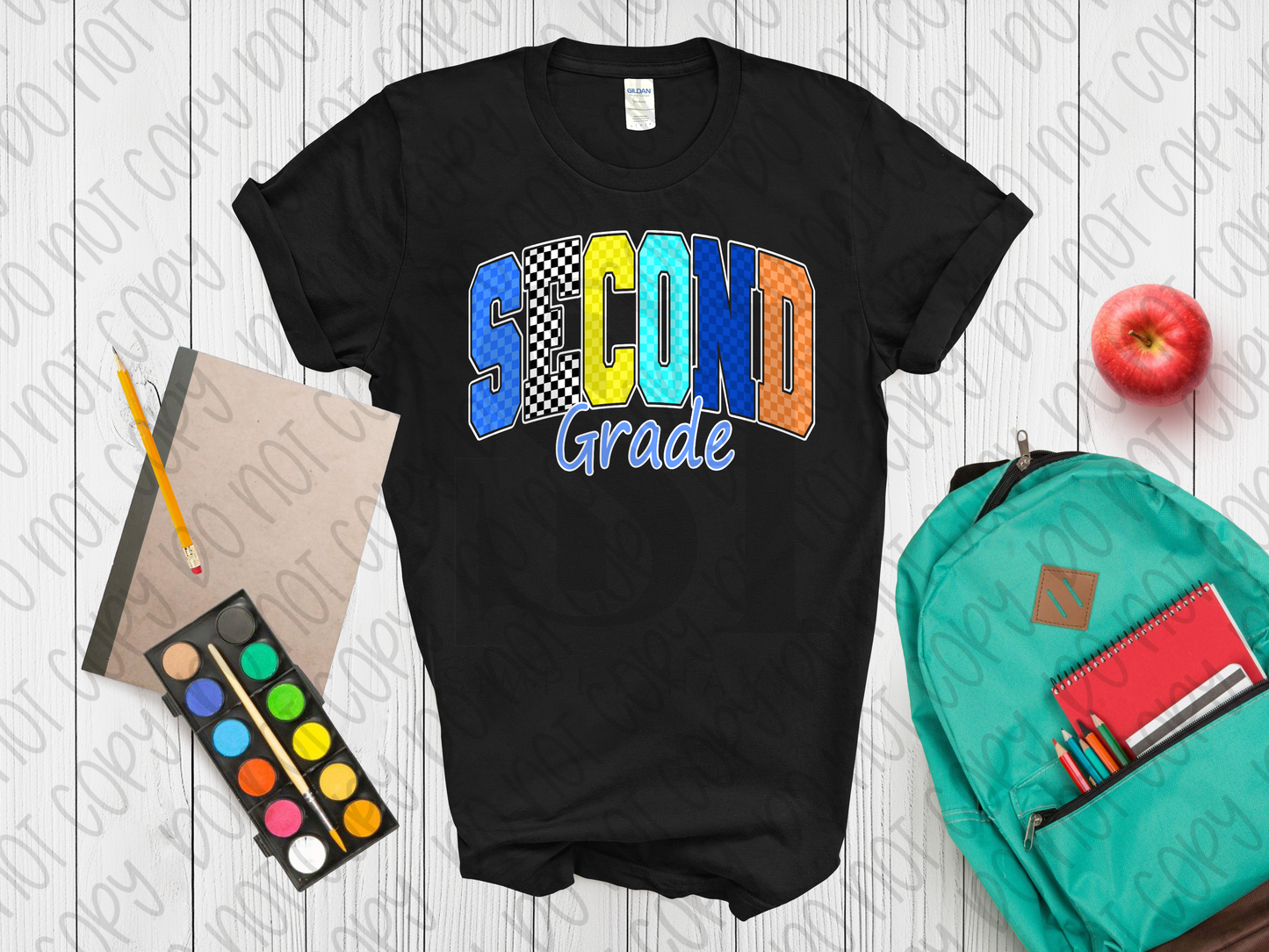 Checkered Block Letter Grade