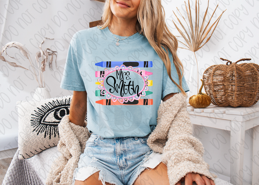 Custom Teacher Crayon Frame