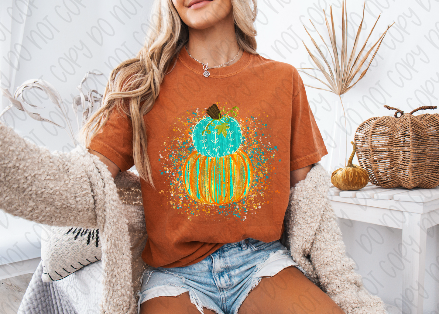 Double Paint Splatter Pumpkin
