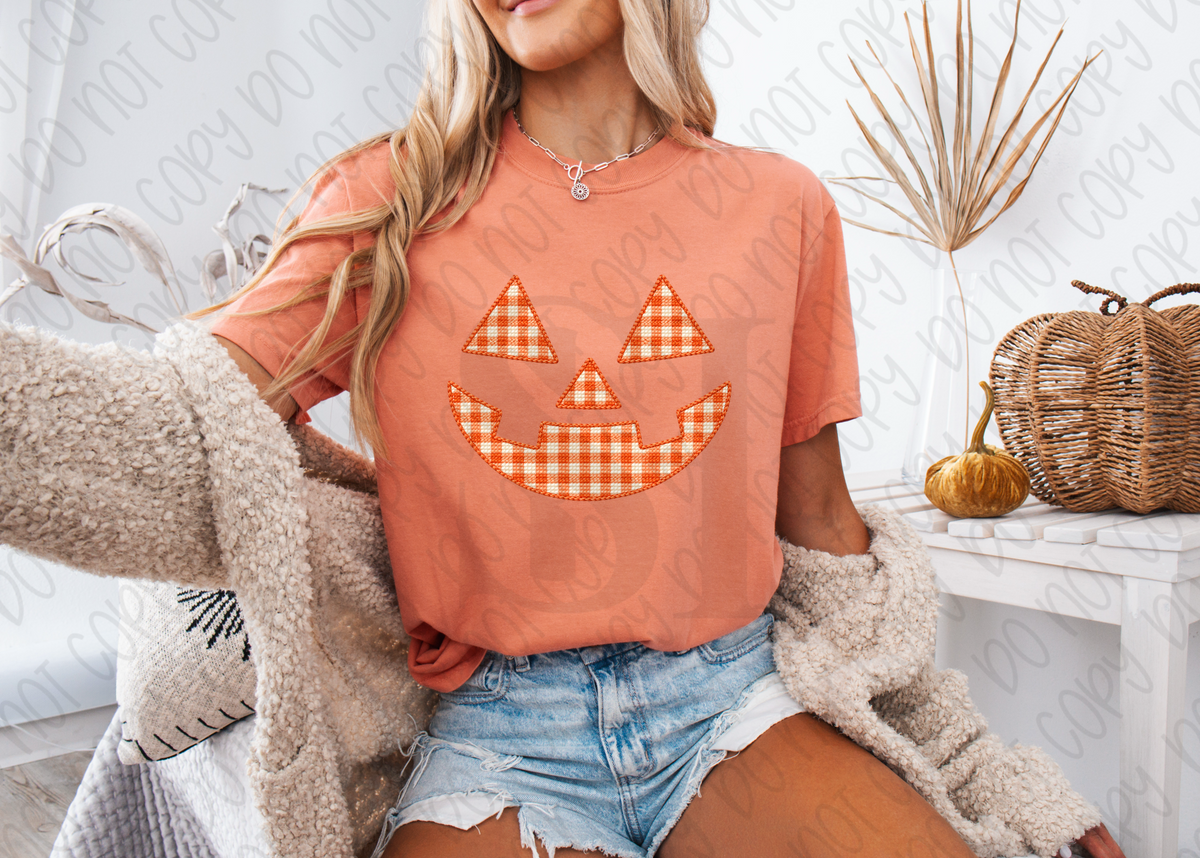 Buffalo Plaid Jack-O-Lantern