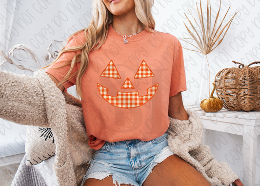 Buffalo Plaid Jack-O-Lantern