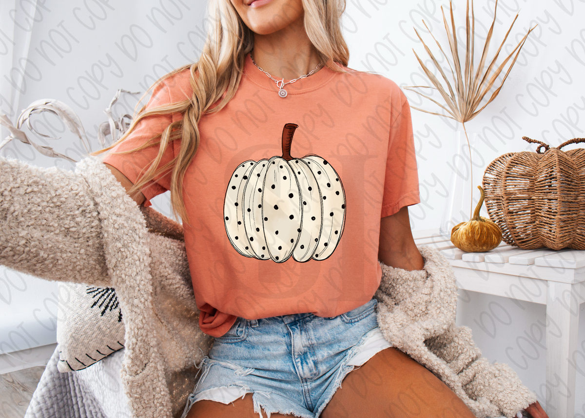 Simple Polka Dot Pumpkin