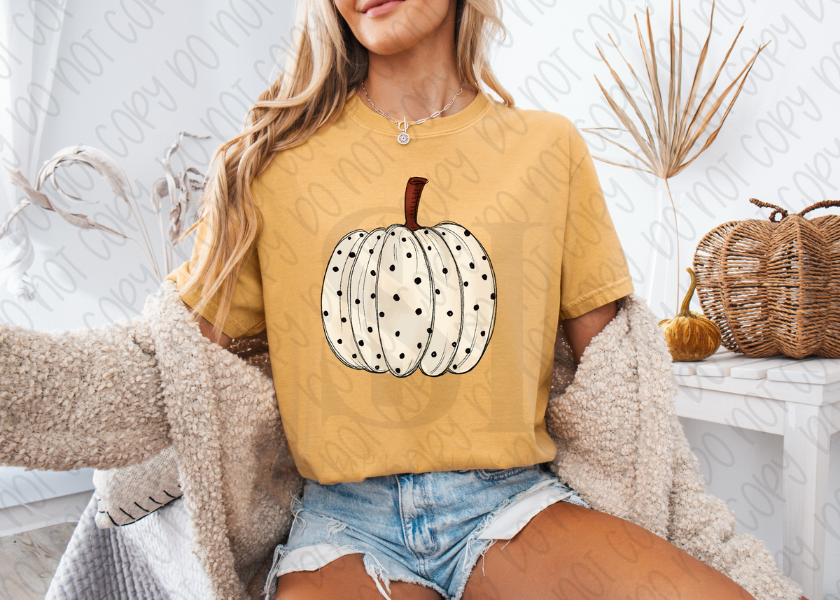 Simple Polka Dot Pumpkin