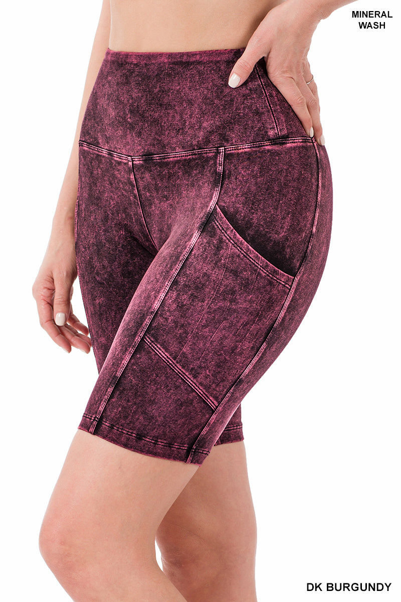 MINERAL WASH WIDE WAISTBAND Biker Short